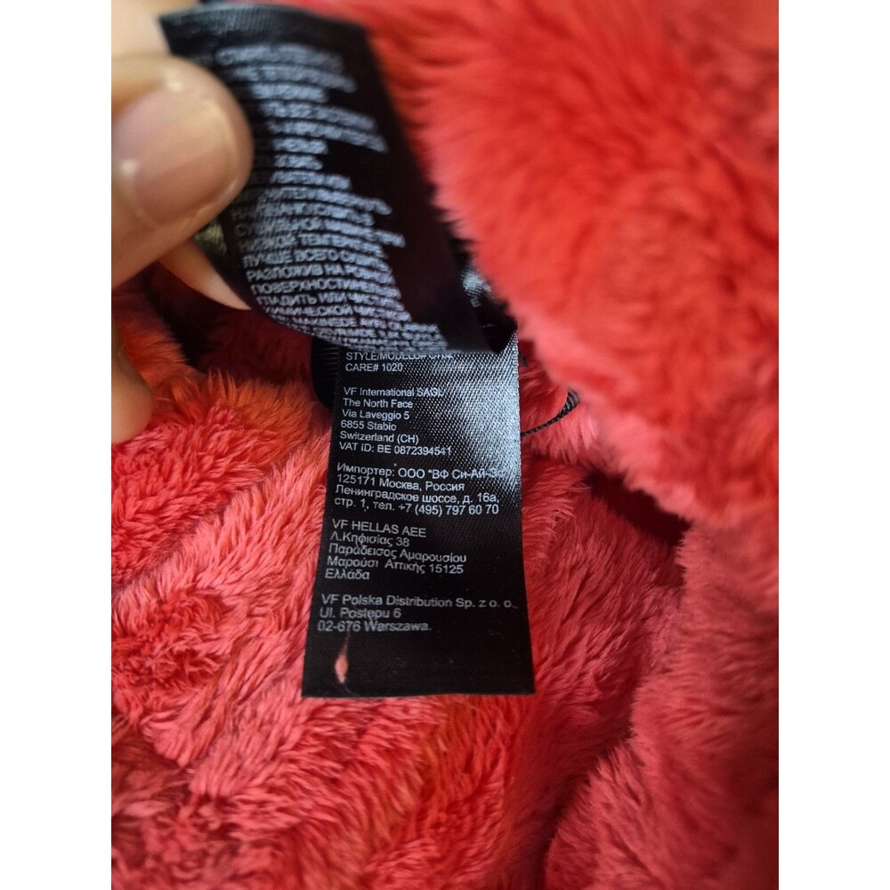 The North Face Osito Jacket Womens Size Medium Bright Red Fleece Full Zip Soft - Picture 12 of 16
